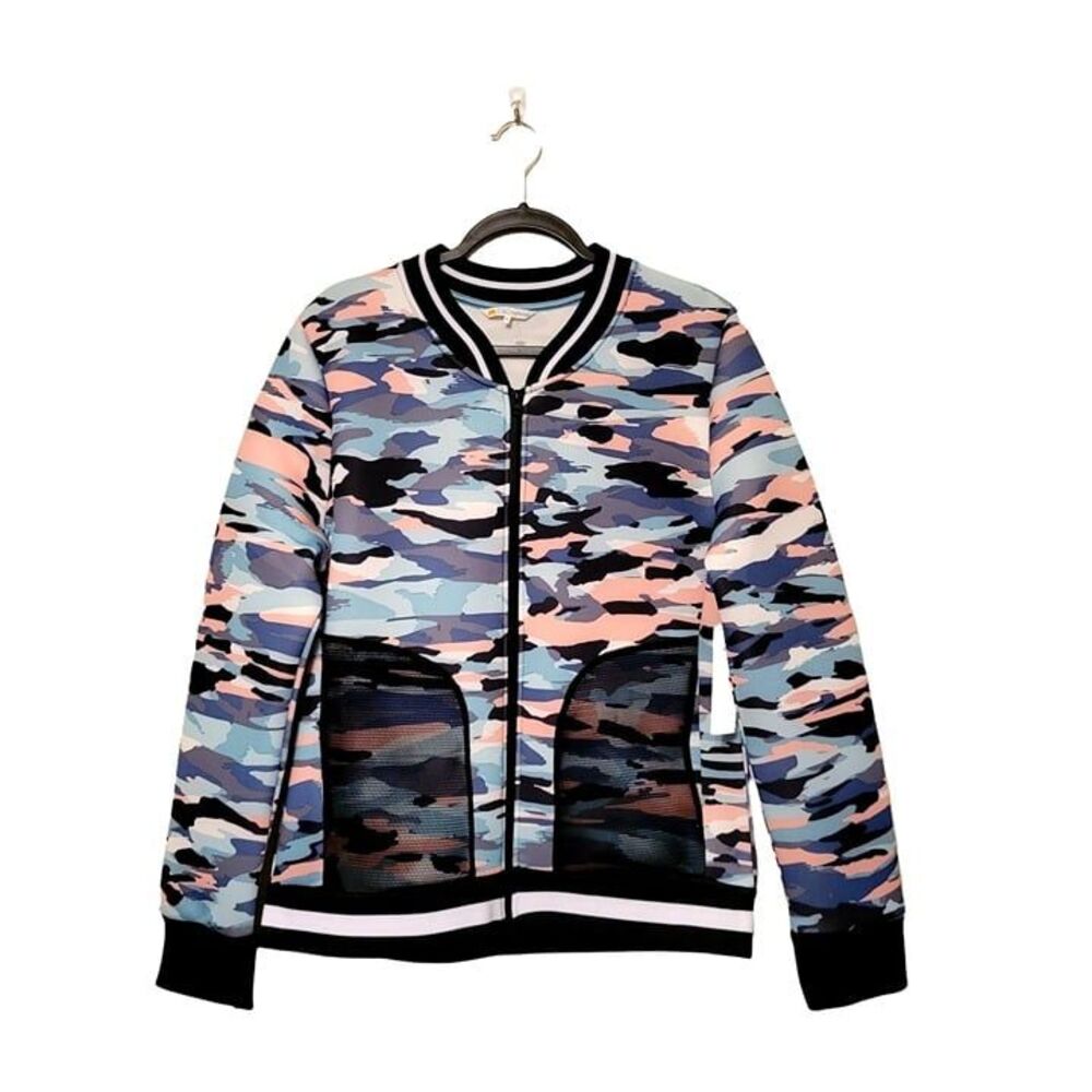 C & C California Womens Camo Jacket XL Plus Size Full  Zip jacket New